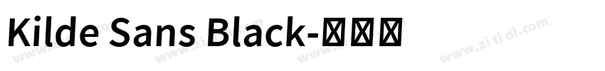 Kilde Sans Black字体转换